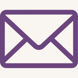 Purple envelope icon symbolizing email marketing services including newsletters, automation, and campaign strategy